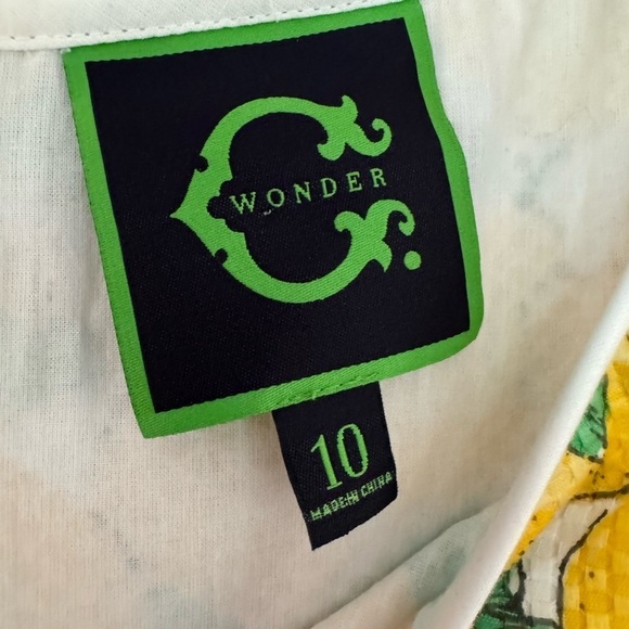 C. Wonder Preppy Tik Tok Lemon Shift Dress / size 10 - Picture 6 of 14